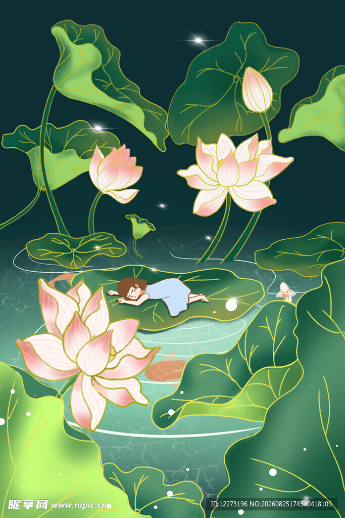 夏日荷塘美景