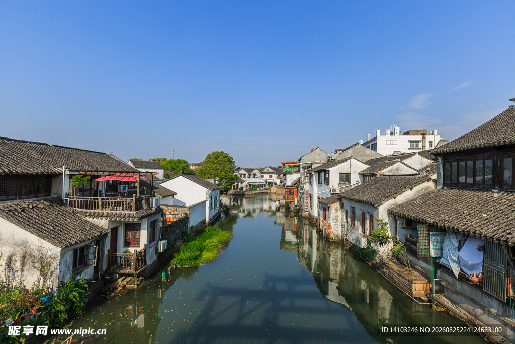 江南水乡古巷小河美景