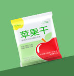 美味苹果干零食包装袋平面图