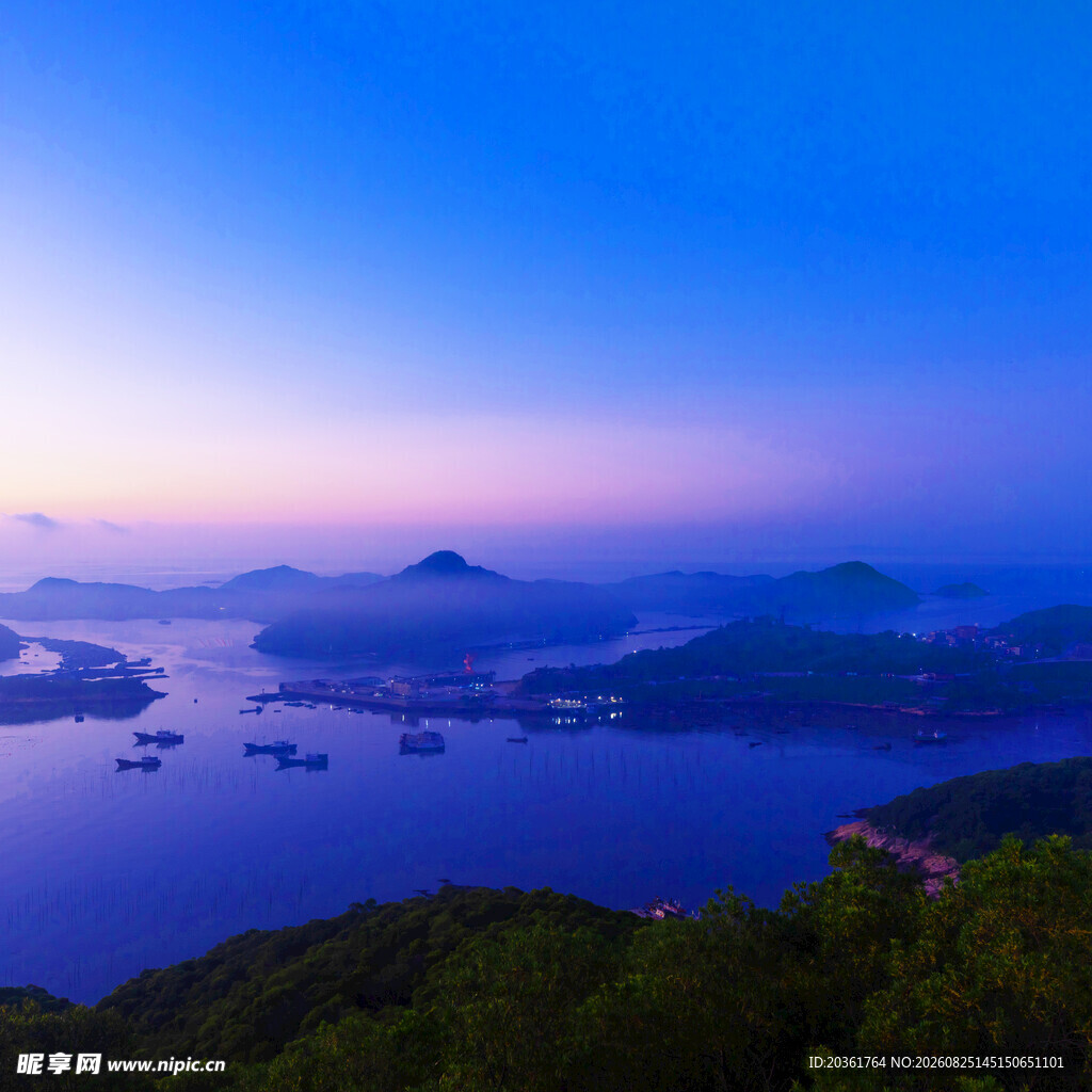 山海暮色美景