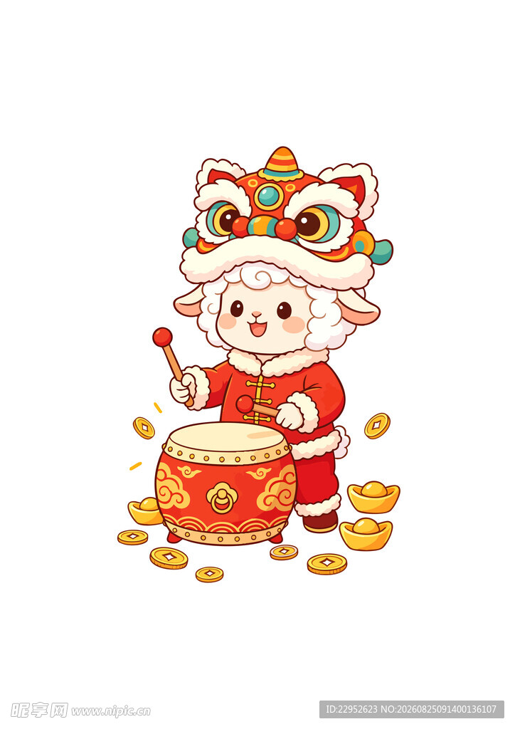 萌羊羊年大吉免抠元素