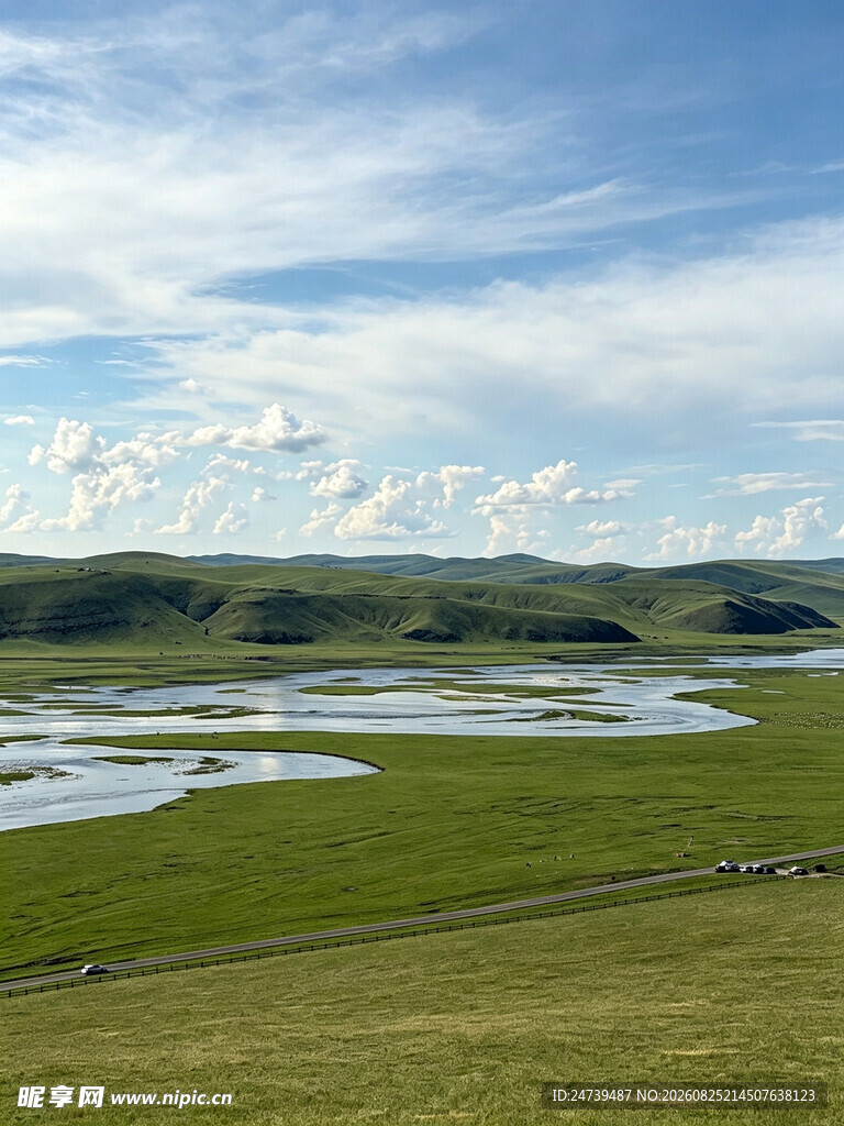 草原湿地风光美景