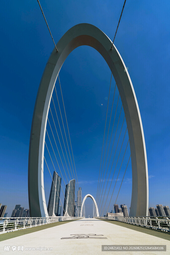 城市地标拱形大桥景观