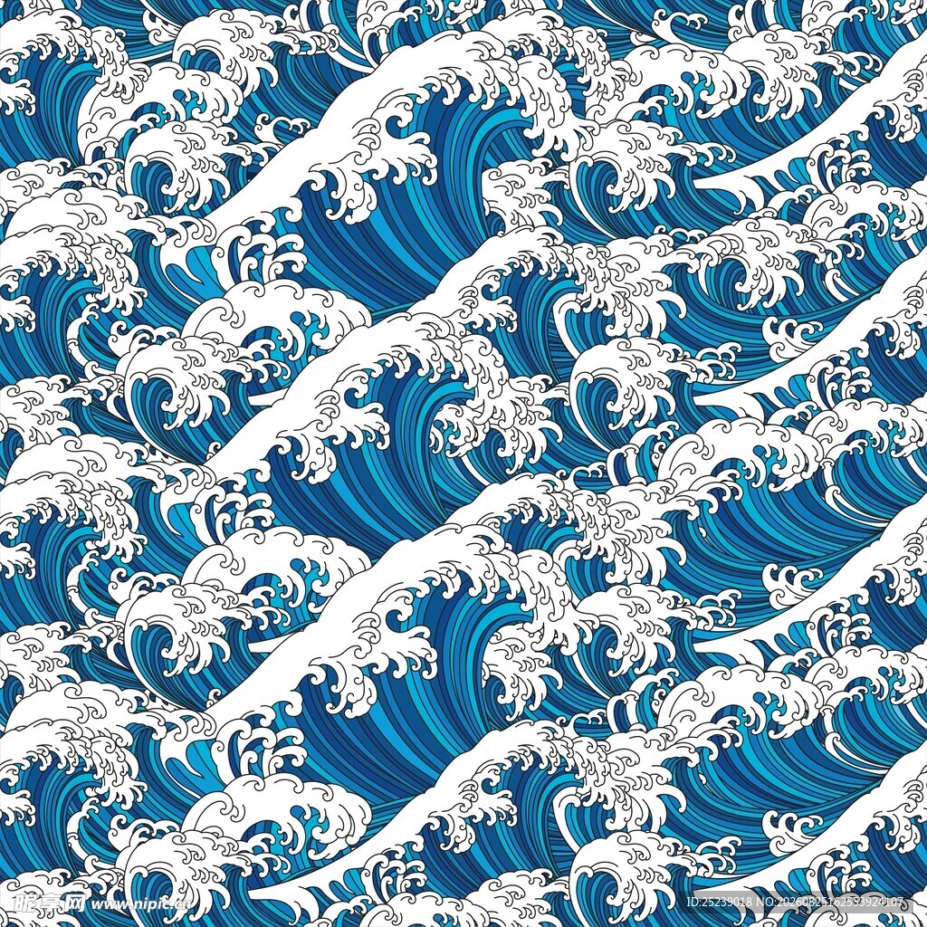 蓝色海浪底纹