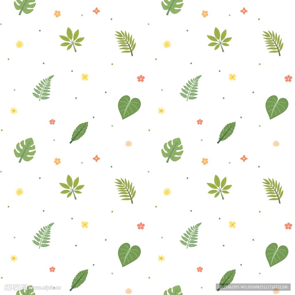 绿植花卉底纹