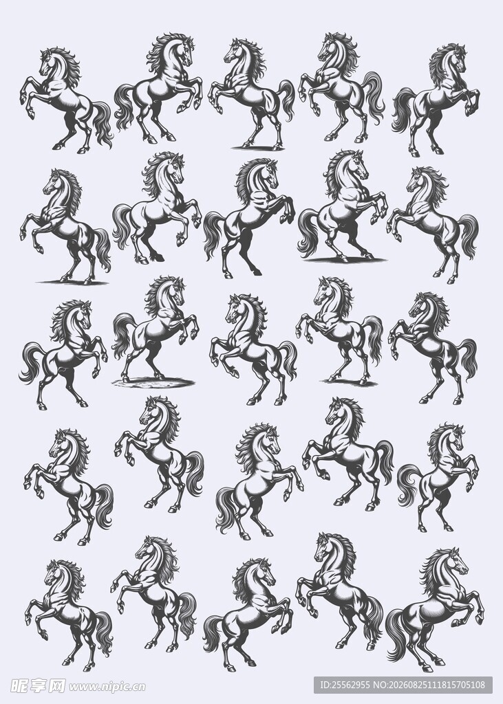 骏马图案合集