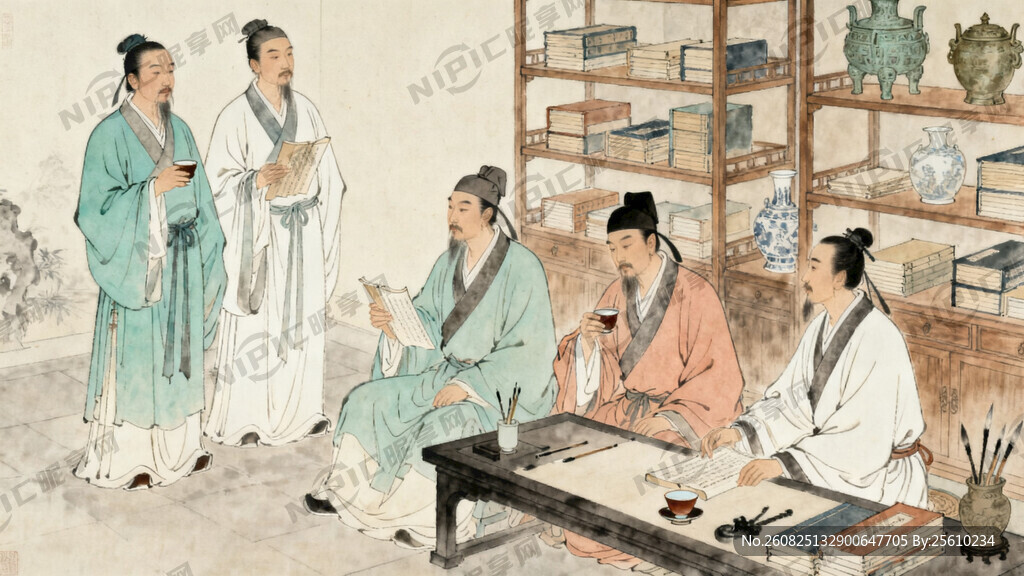 唐宋时期诗人聚会场景     