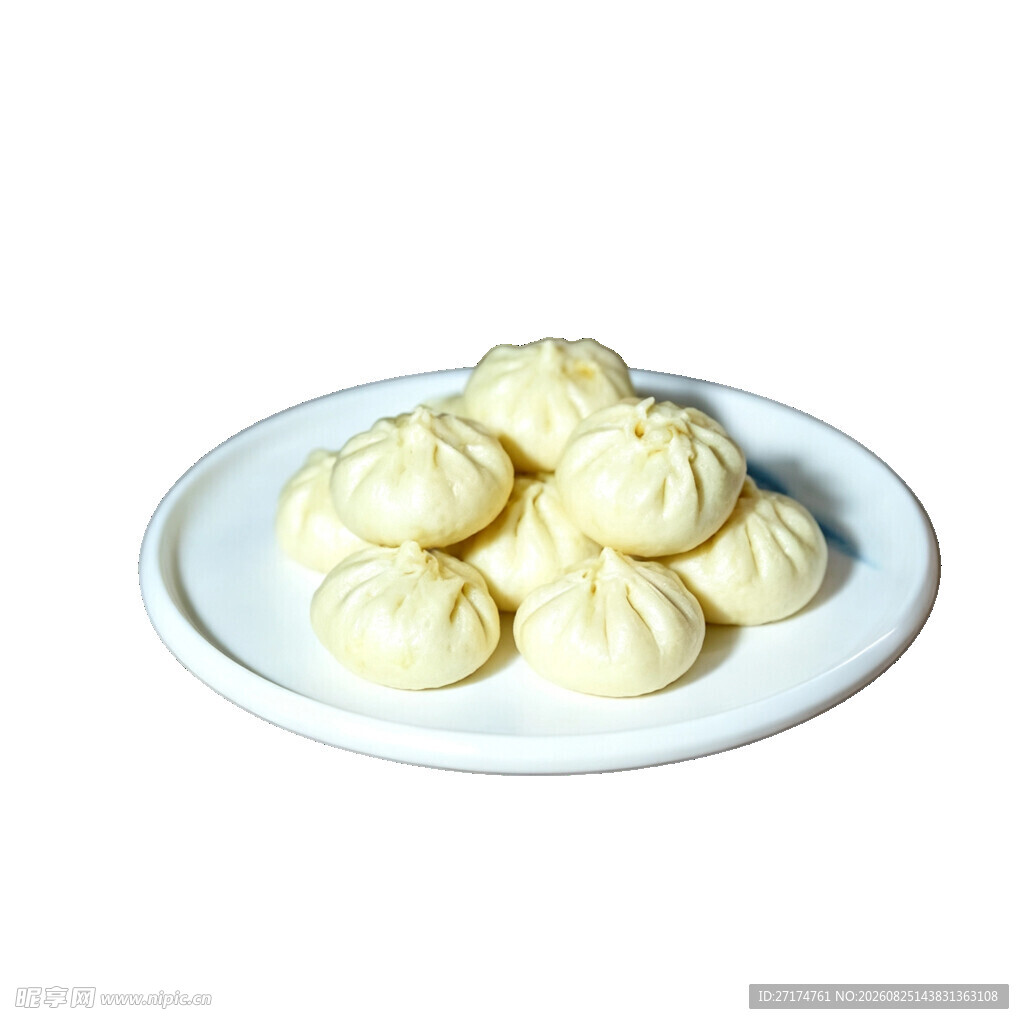 一盘美味的包子