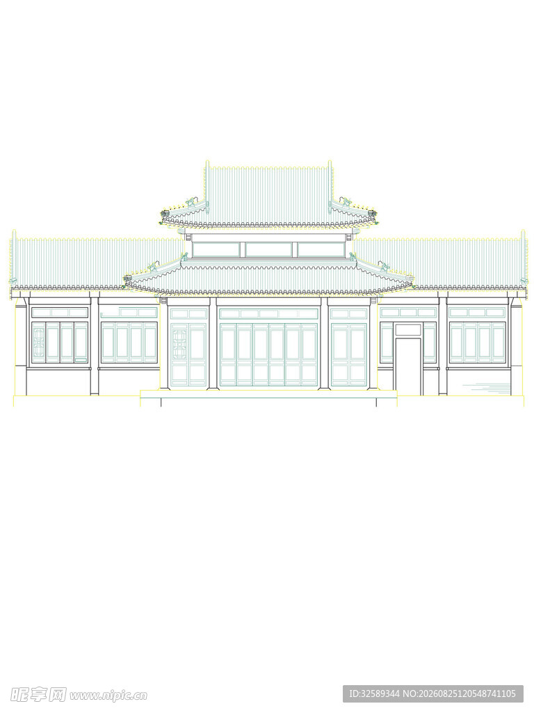 中式传统建筑外观设计图