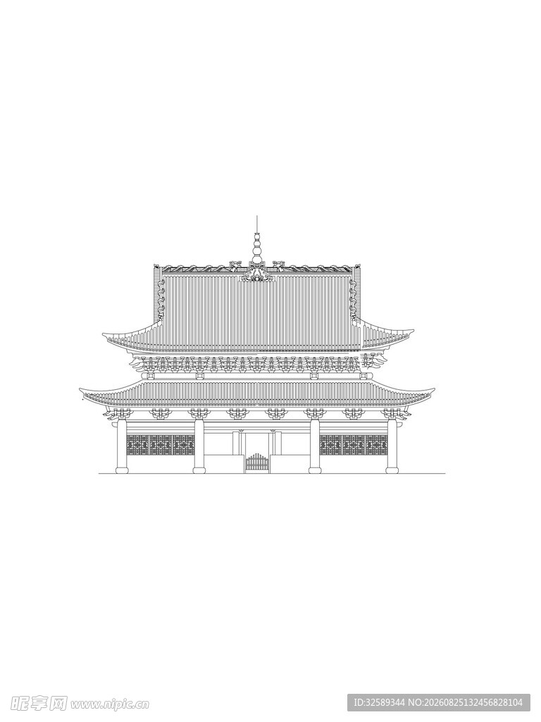 韩国传统建筑景福宫外观