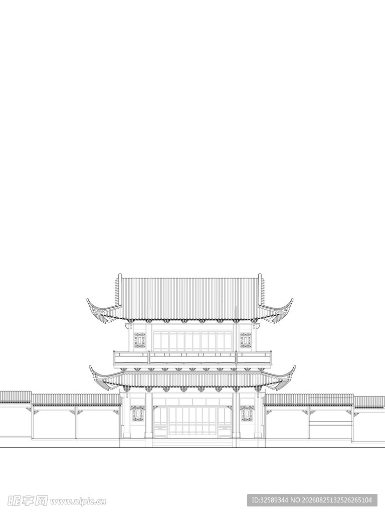 中式古建筑模型