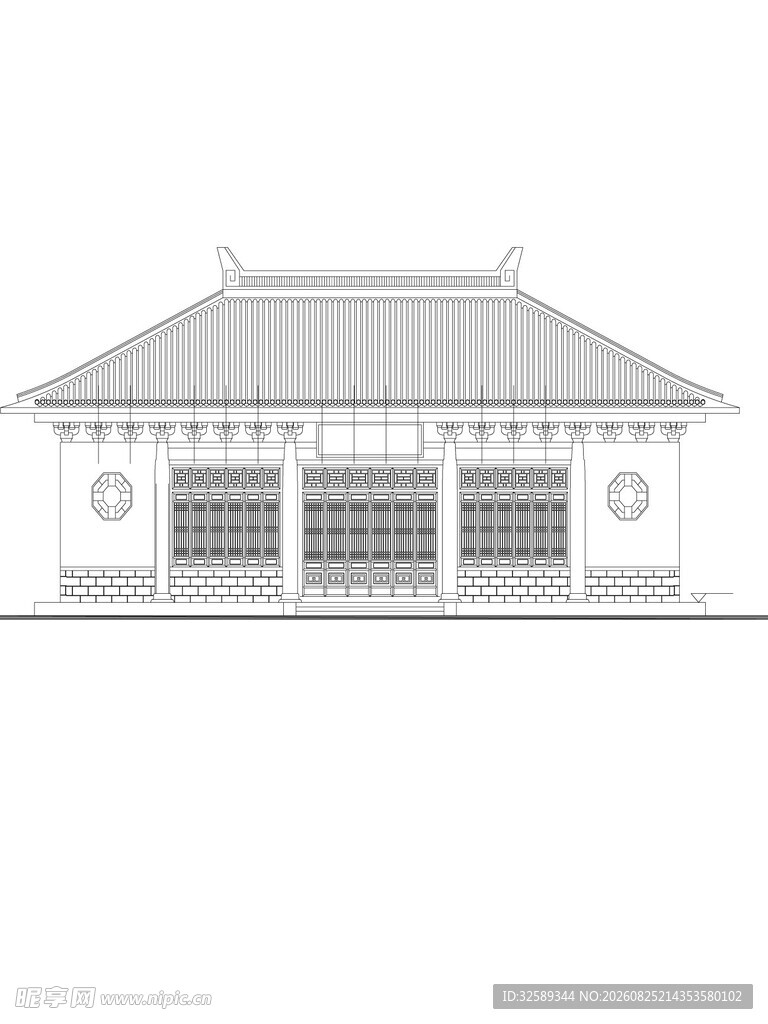 中式传统建筑外观设计图