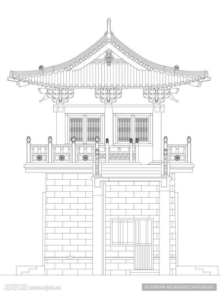 中式古建筑亭子设计图