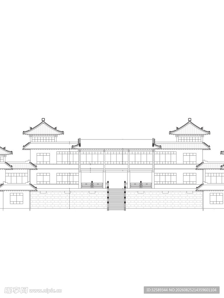 中式古建筑立面设计图