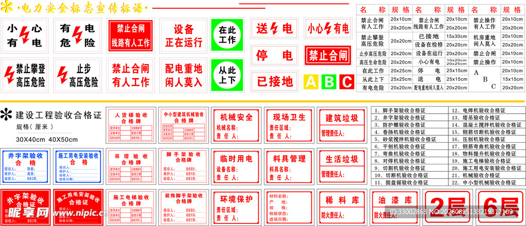 电力标识
