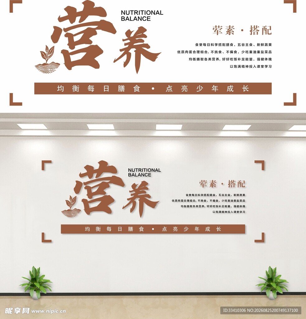 营养文化墙设计