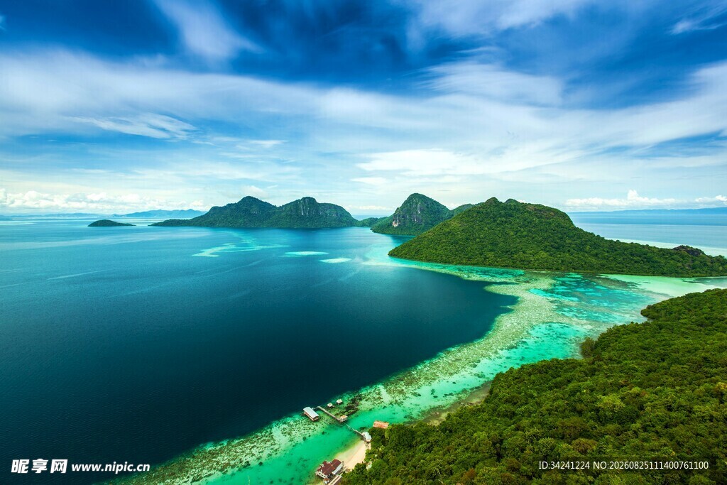 美丽海岛自然风光景色