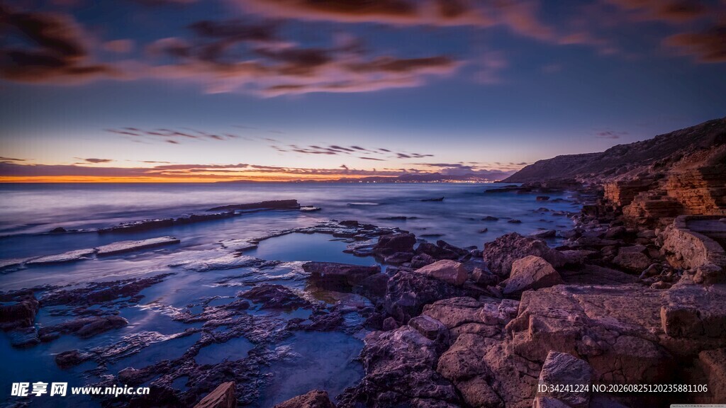 海边黄昏美景
