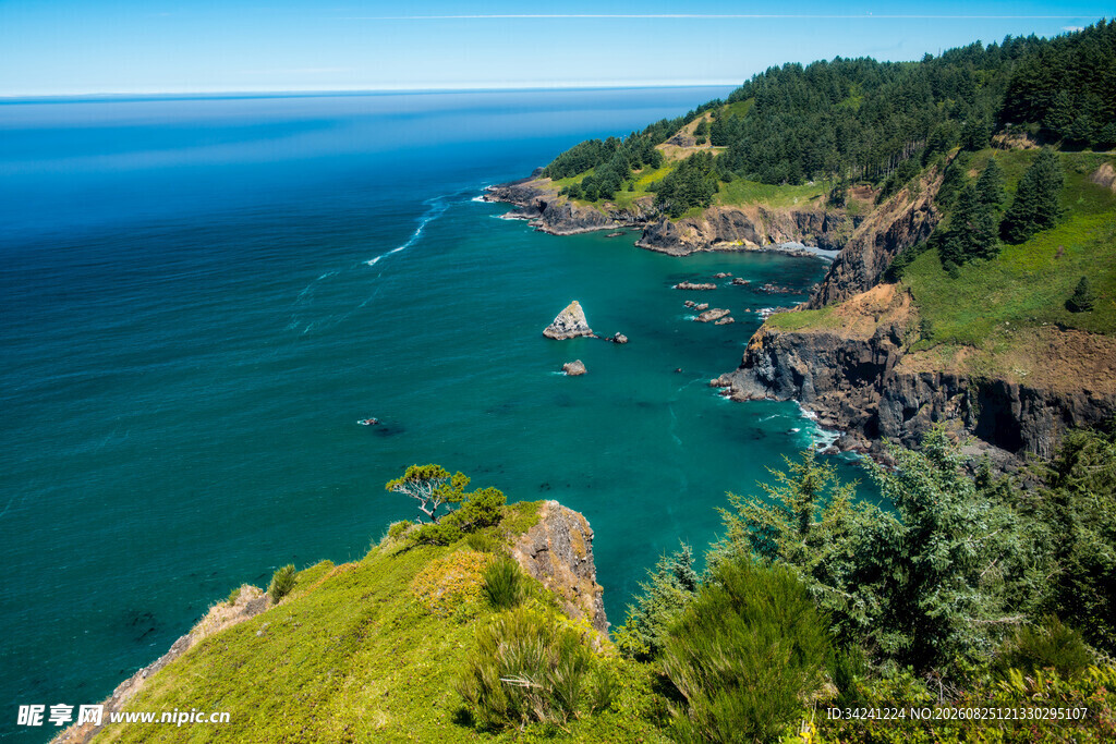 海岸风光碧海青山美景