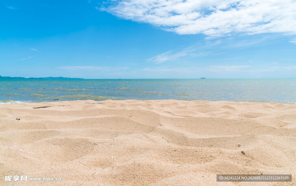 沙滩海景辽阔自然之美