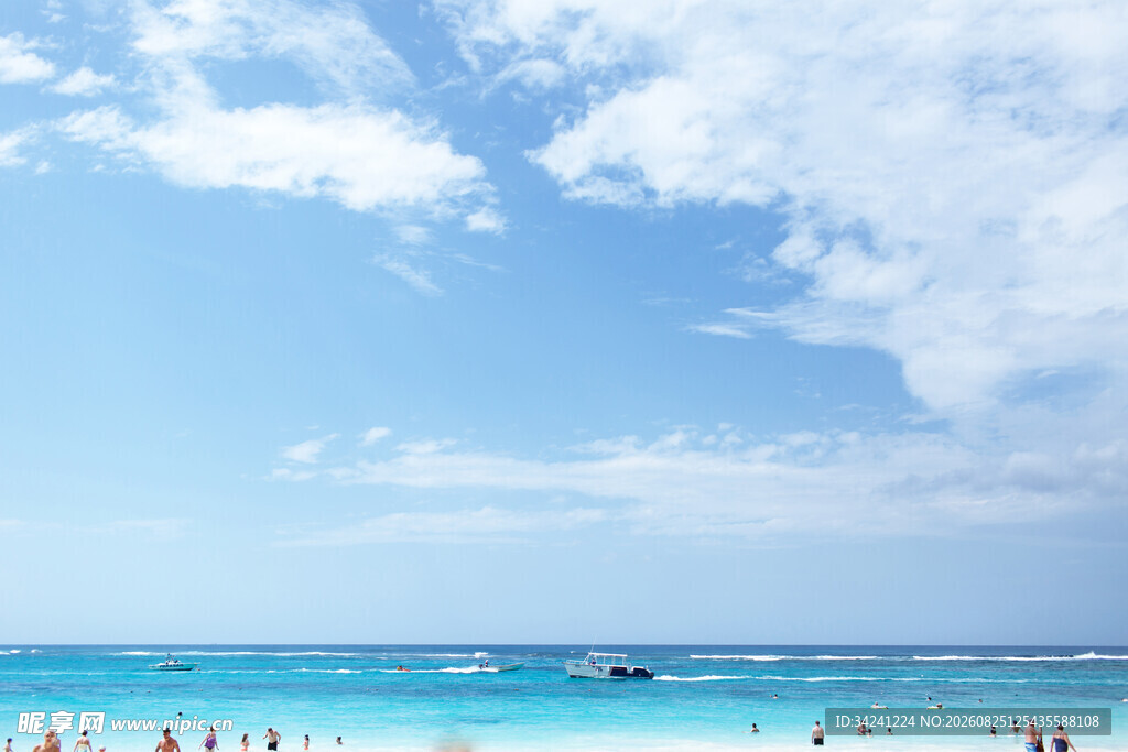 美丽海滩畅享夏日时光