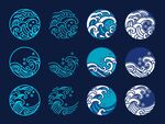 国风海浪素材