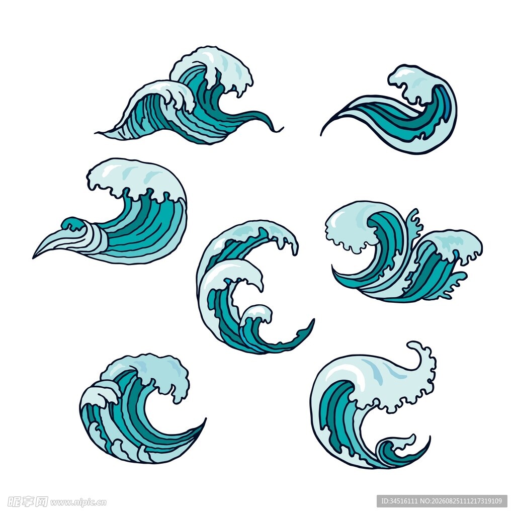 国风海浪素材