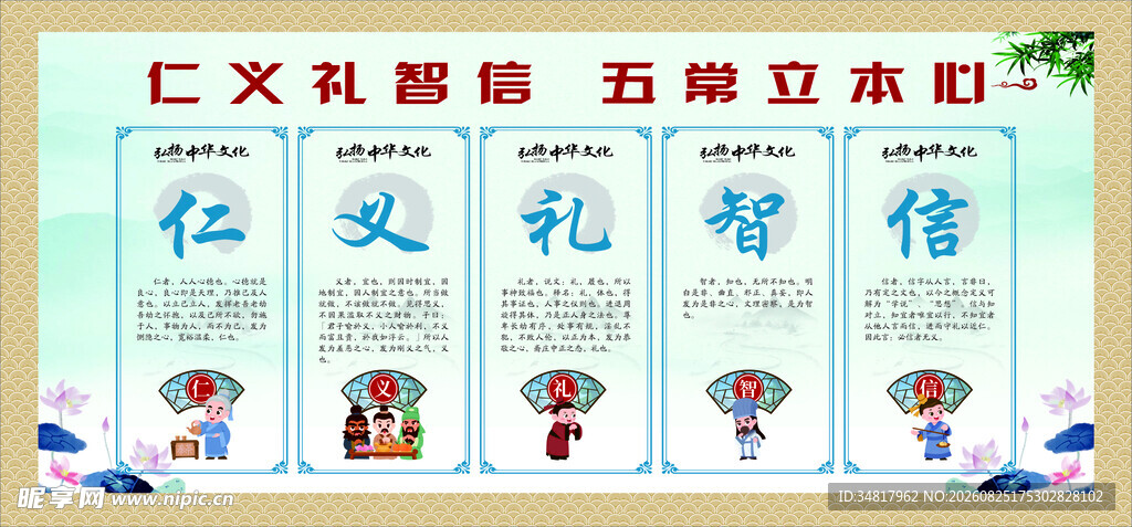 校园文化墙之仁义礼智信