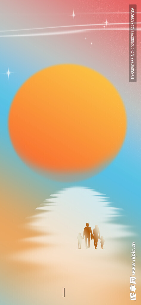 夕阳下的一人一马剪影