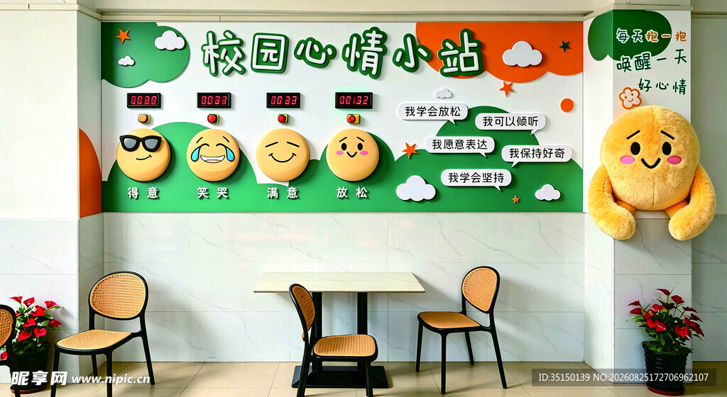 校园童趣墙面装饰萌趣氛围文化墙
