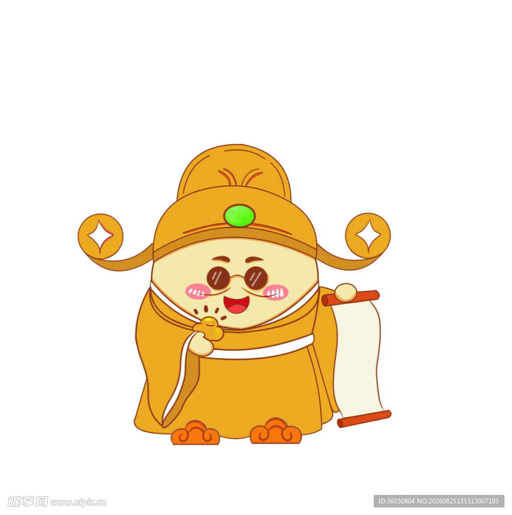 可爱财神卡通形象