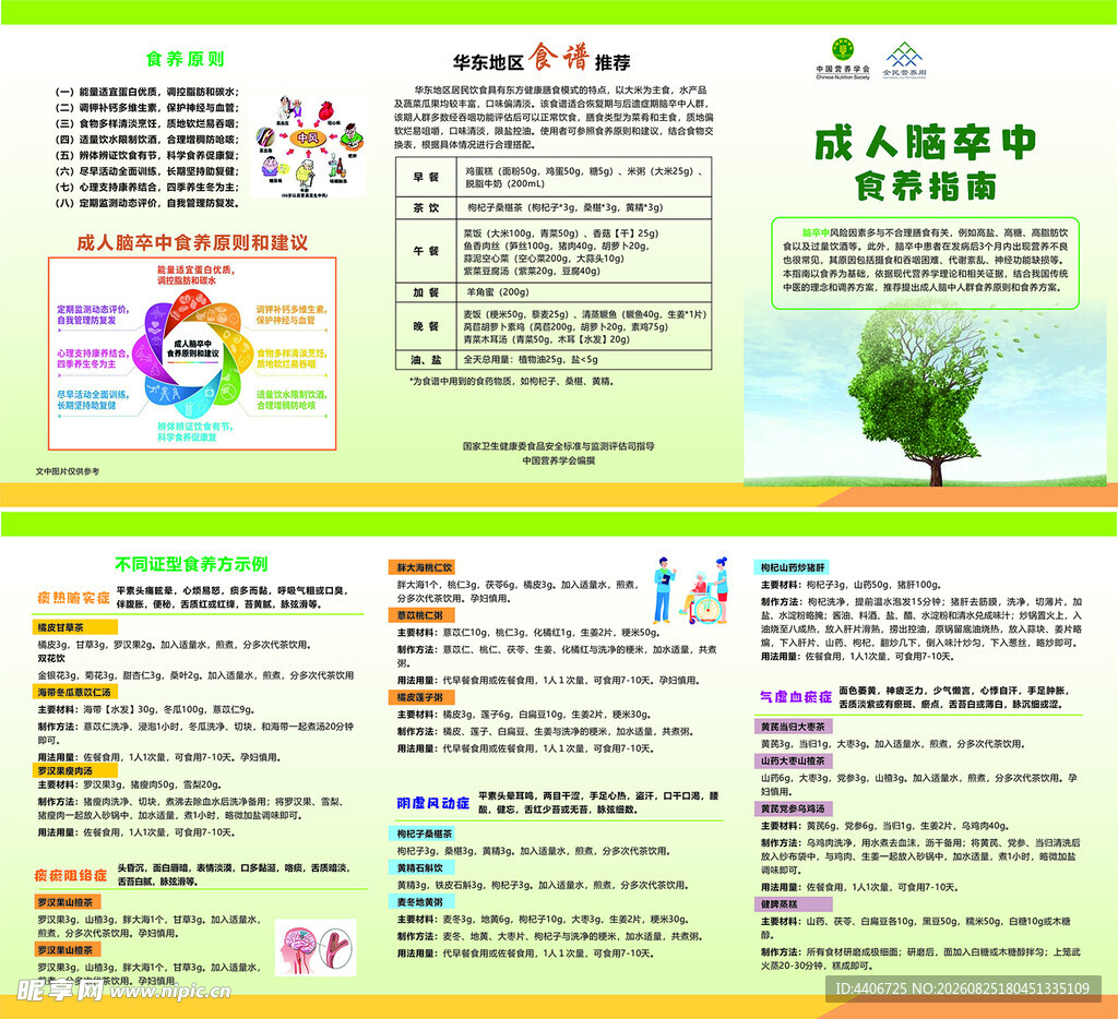成人脑卒中食养指南
