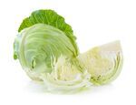 新鲜卷心菜切片展示