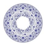 蓝白花纹圆形装饰图案