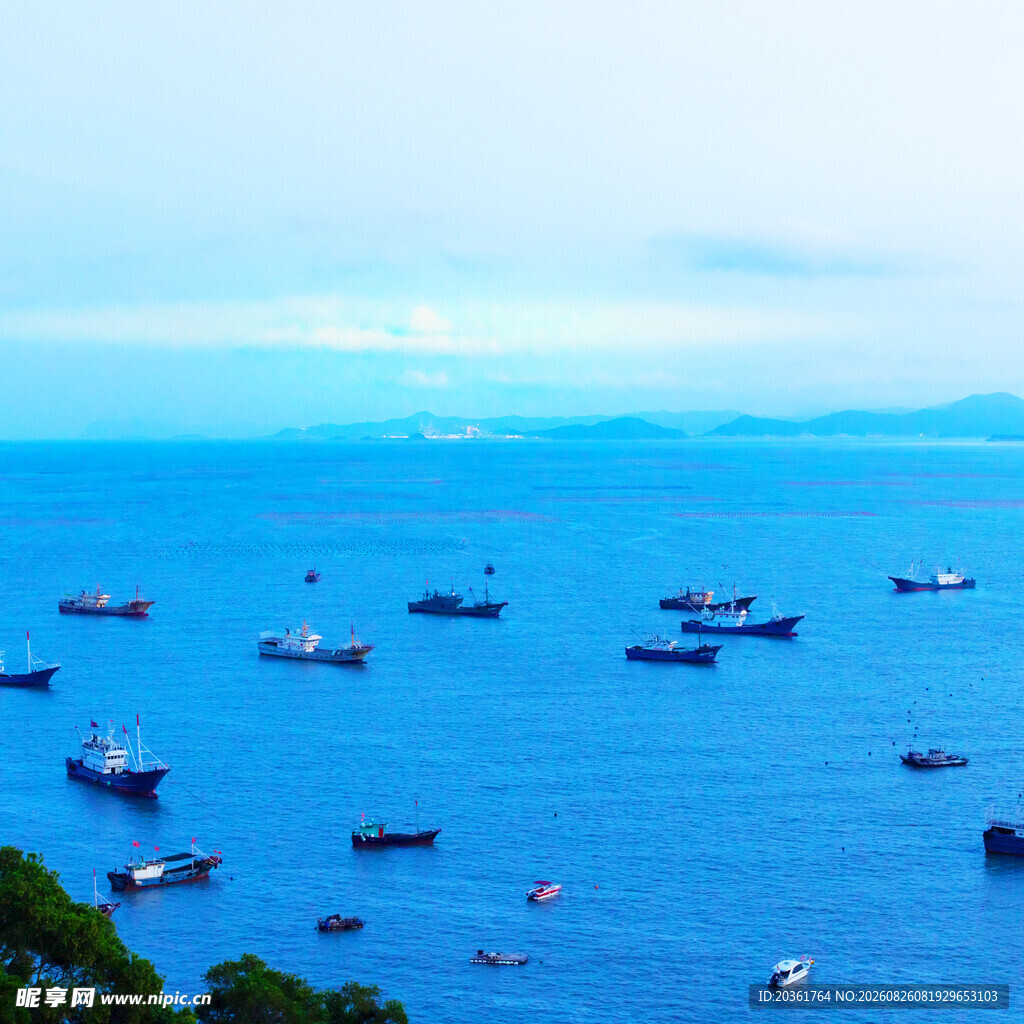 海上渔船群