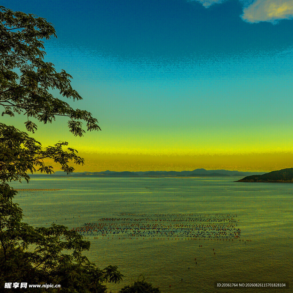 海边黄昏美景