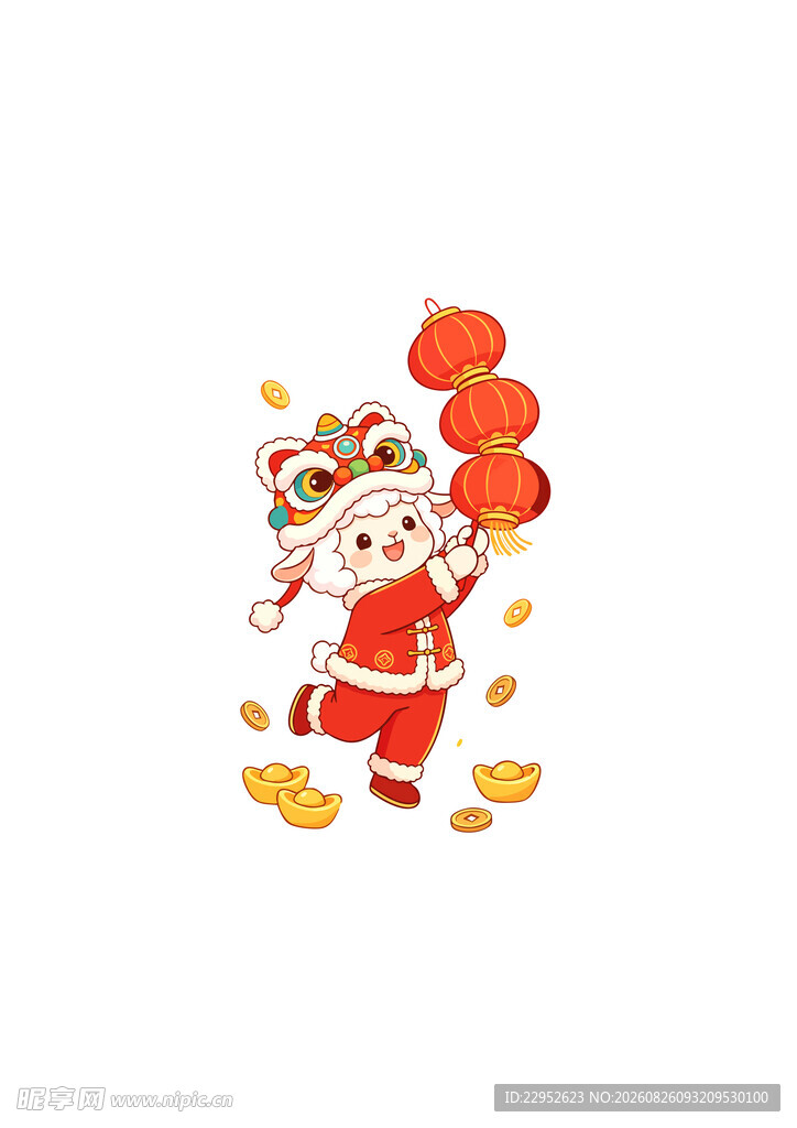 2027年羊年新年卡通元素