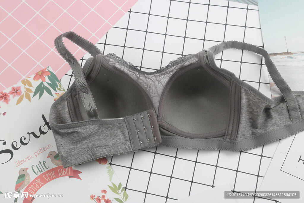 灰色简约女士内衣展示