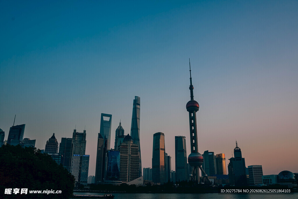 上海外滩城市天际线景观