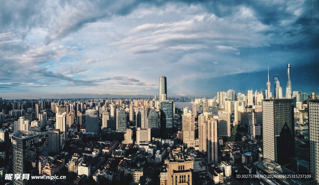 繁华都市天际线景观