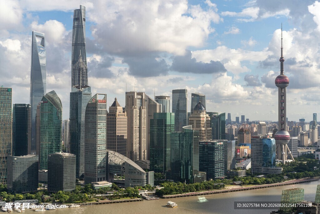 上海城市天际线壮观美景