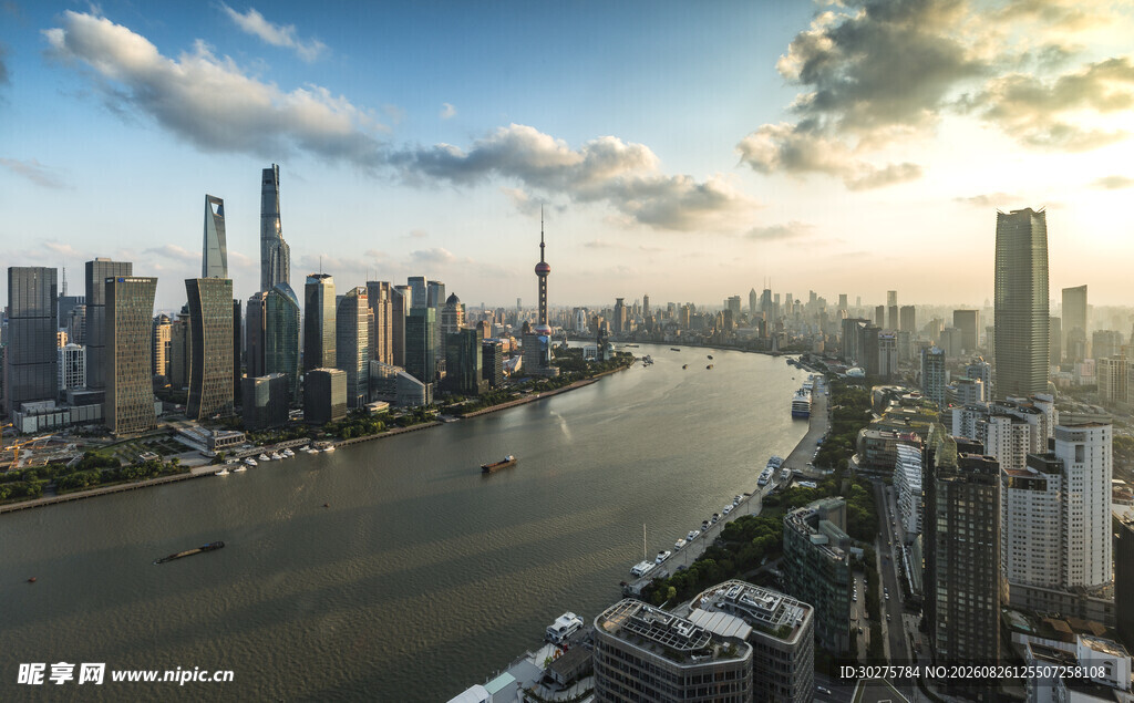 上海外滩城市天际线景观
