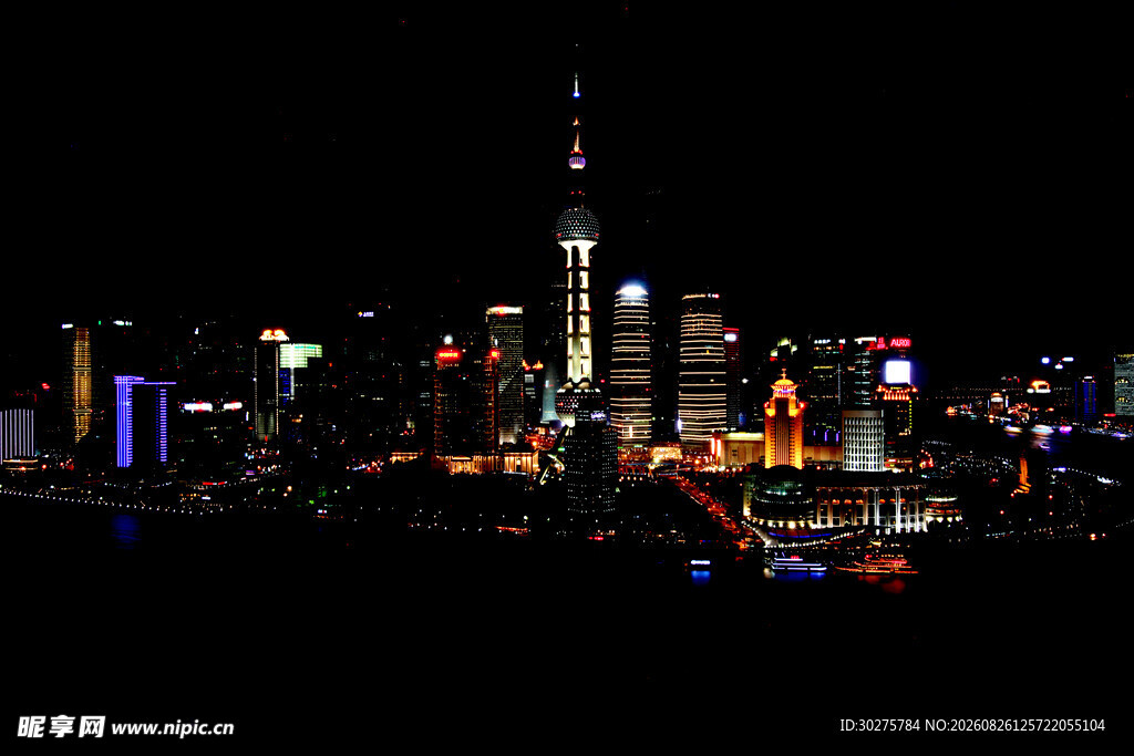上海璀璨夜景俯瞰图
