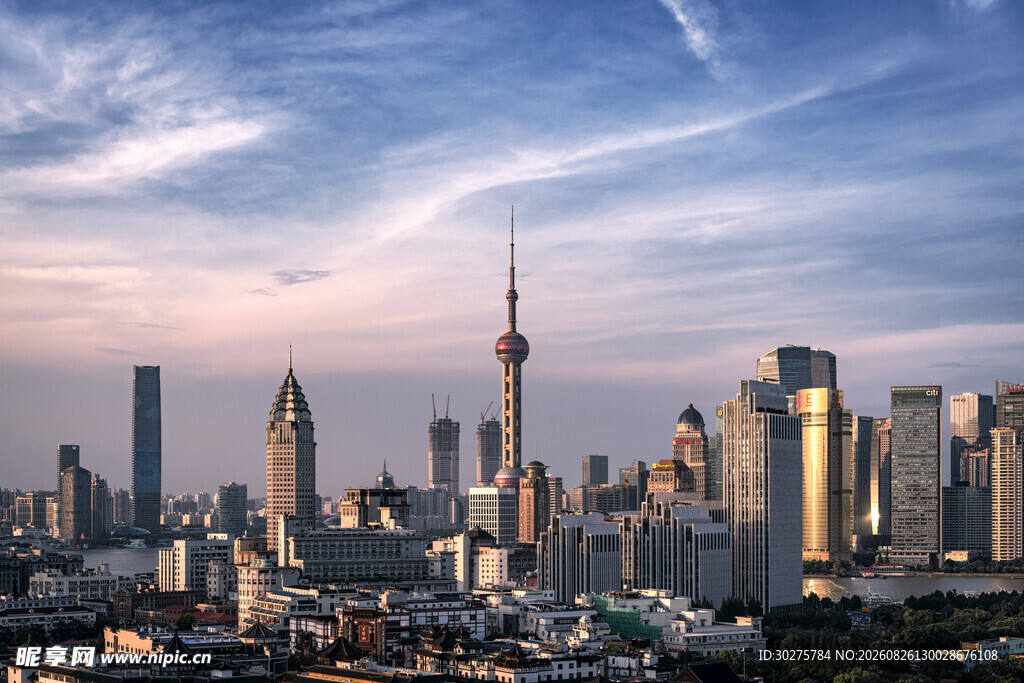 上海城市天际线壮丽景观