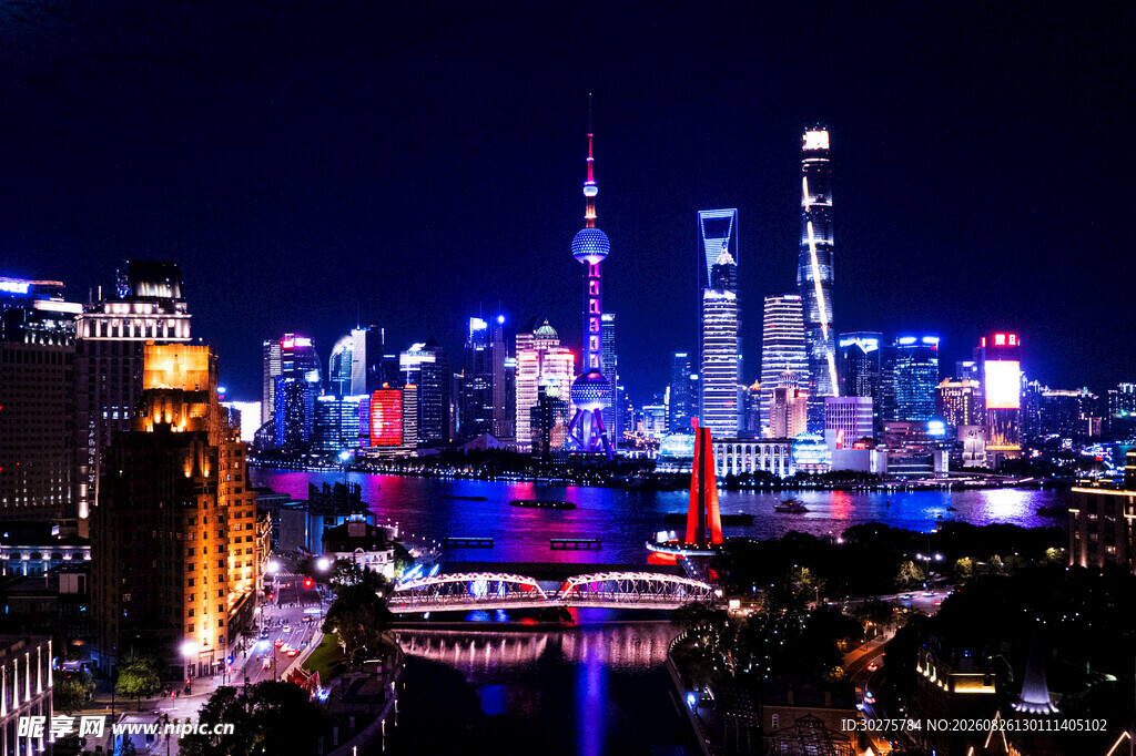 上海外滩璀璨夜景