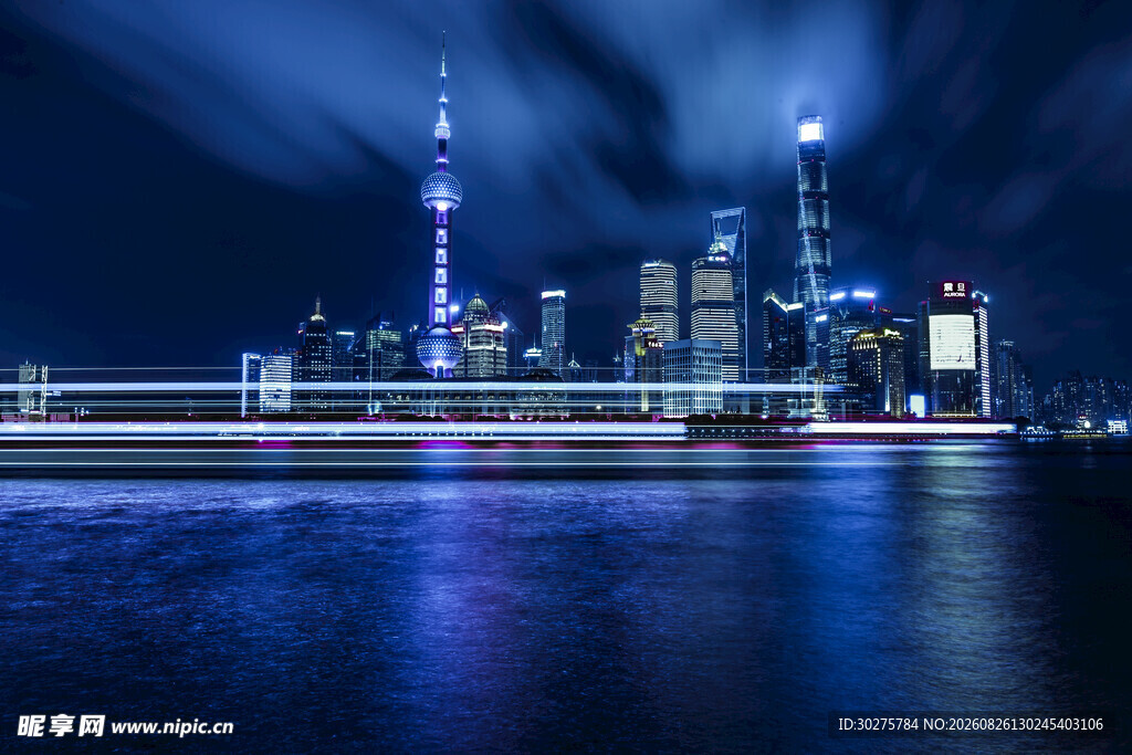上海外滩璀璨夜景风光