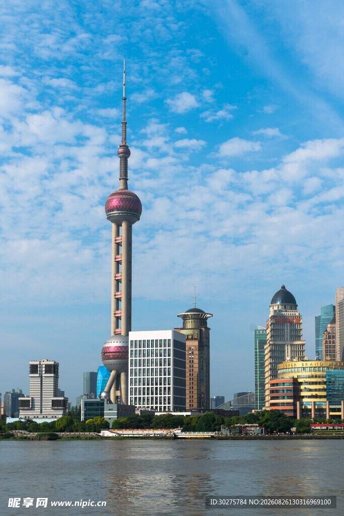 上海外滩东方明珠城市风光