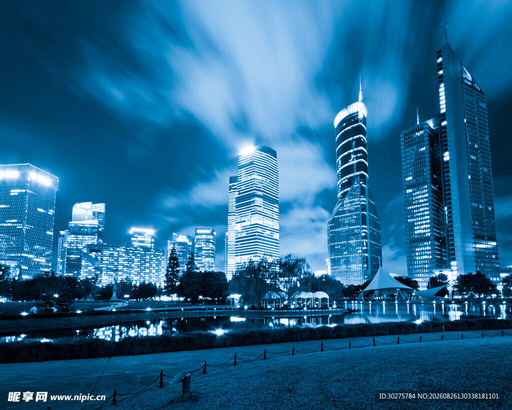 城市夜景璀璨灯光秀