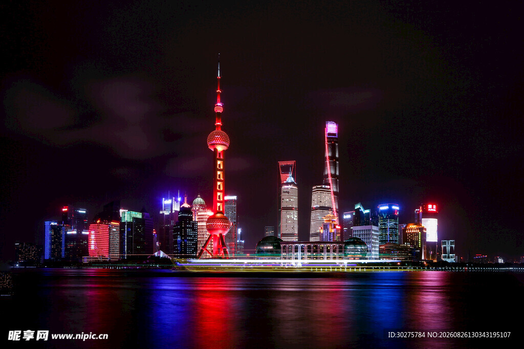 上海外滩夜景璀璨灯火