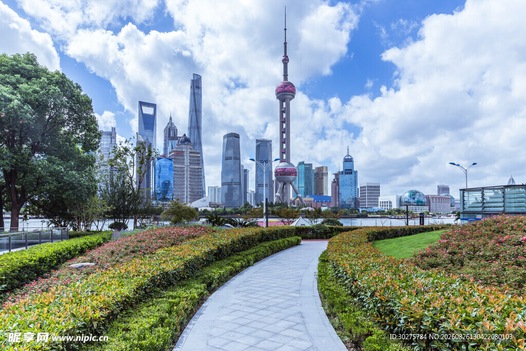 上海外滩美丽景观小路